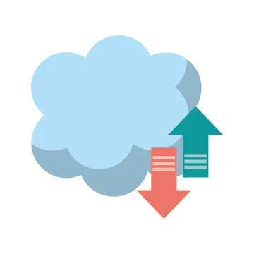 Cloud computing technology symbol vector illustration Illustrazione stock