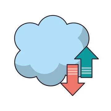 Cloud computing technology symbol vector illustration Stock Illustration