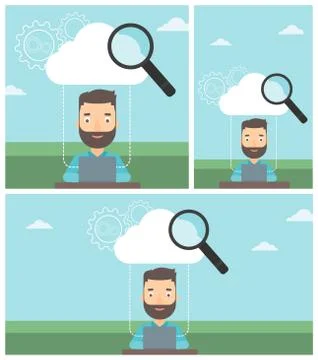 Cloud computing technology vector illustration Stock Illustration