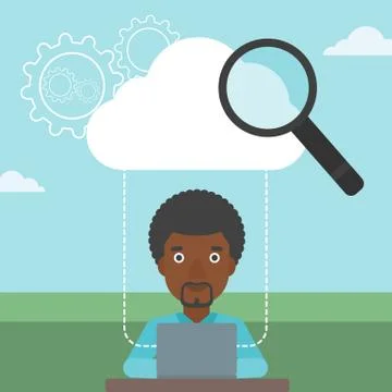 Cloud computing technology vector illustration Stock Illustration