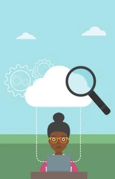 Cloud computing technology vector illustration 스톡 일러스트