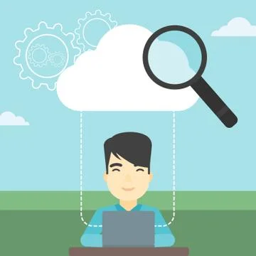 Cloud computing technology vector illustration Stock Illustration