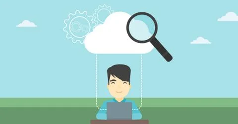 Cloud computing technology vector illustration Stock Illustration