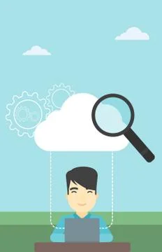 Cloud computing technology vector illustration Stock Illustration