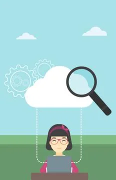 Cloud computing technology vector illustration Stock Illustration