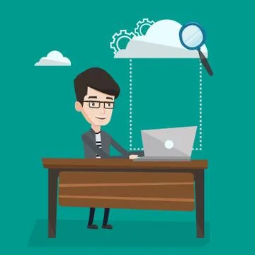 Cloud computing technology vector illustration 스톡 일러스트