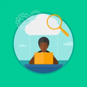 Cloud computing technology vector illustration. イラスト素材