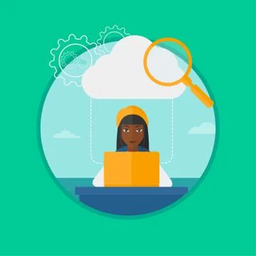 Cloud computing technology vector illustration. Illustrazione stock