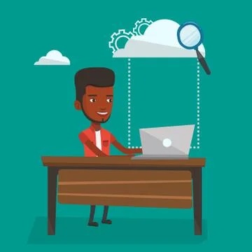 Cloud computing technology vector illustration Stock Illustration