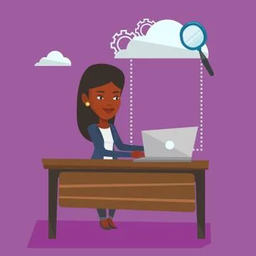 Cloud computing technology vector illustration Illustrazione stock