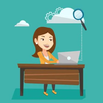 Cloud computing technology vector illustration Illustrazione stock