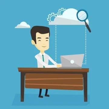 Cloud computing technology vector illustration Stock Illustration