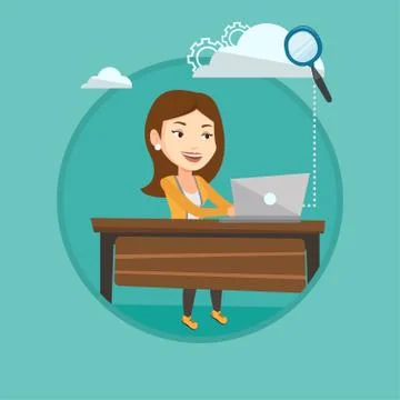 Cloud computing technology vector illustration 스톡 일러스트