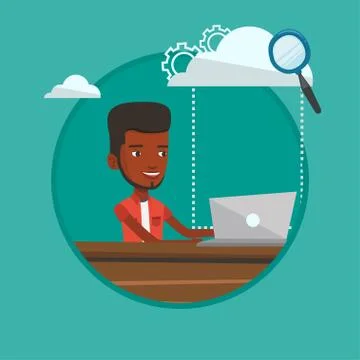 Cloud computing technology vector illustration Stock Illustration