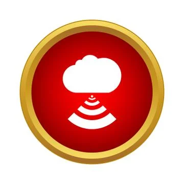Cloud computing technology with wi fi sign icon Stock Illustration