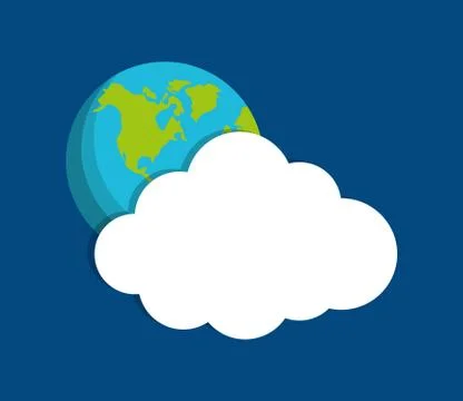 Cloud computing techonlogy 스톡 일러스트