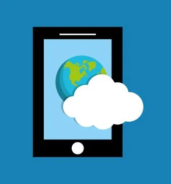 Cloud computing techonlogy 库存插图