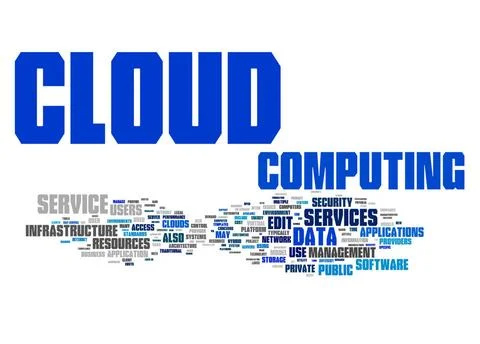 Cloud computing text cloud An image of a cloud computing text cloud Copyri... Stock Photos