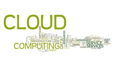 Cloud computing text cloud An image of a cloud computing text cloud Copyri... Stock Photos