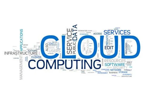 Cloud computing text cloud An image of a cloud computing text cloud Copyri... Stock Photos