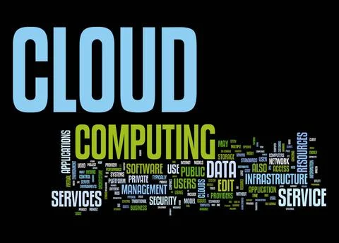 Cloud computing text cloud An image of a cloud computing text cloud Copyri... Stock Photos