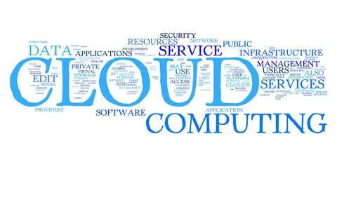 Cloud computing text cloud An image of a cloud computing text cloud Copyri... Stock Photos