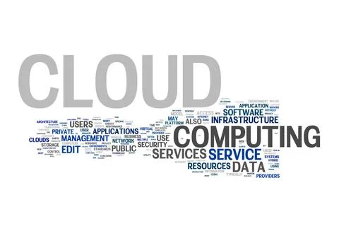 Cloud computing text cloud An image of a cloud computing text cloud Copyri... Stock Photos