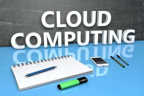 Cloud Computing text concept イラスト素材