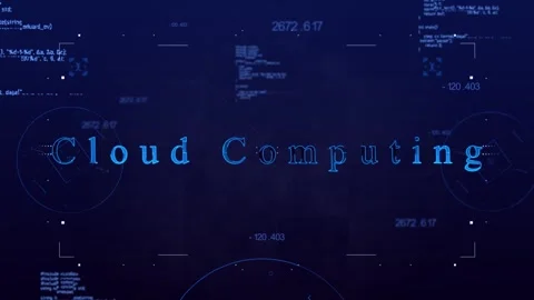 Cloud Computing Text on Technology Background Stock Footage 318780792