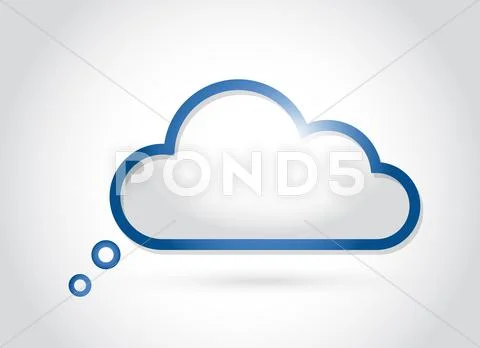 Cloud computing. thinking concept illustration Stock Illustration