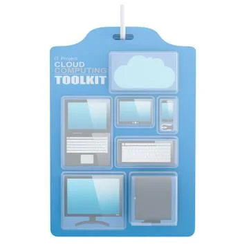 Cloud Computing Toolkit Illustrazione stock