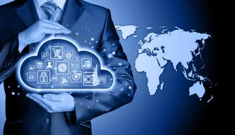 Cloud computing touchscreen interface Stock-Illustration