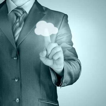 Cloud computing touchscreen interface Stock Illustration