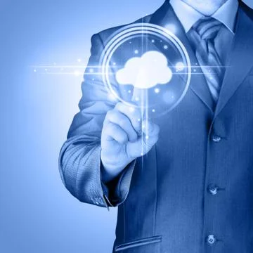 Cloud computing touchscreen interface Stock Illustration