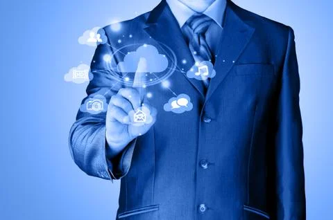 Cloud computing touchscreen interface Stock Illustration