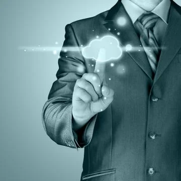 Cloud computing touchscreen interface Stock Illustration