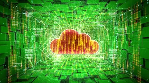 Cloud computing tunnel Stock Footage 42777601