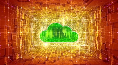 Cloud computing tunnel Stock Footage 42797673