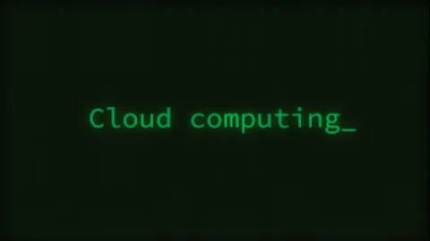 Cloud Computing, Typing Text, Retro Computer Screen Stock Footage 276962291
