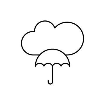 Cloud computing, umbrella, SEO icon. Simple line, outline vector elements of Stock Illustration