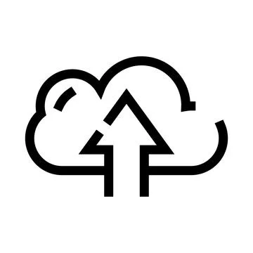 Cloud computing upload data transfer network technology Stock Illustration