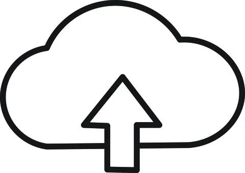 Cloud Computing Upload Icon 스톡 일러스트