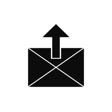 Cloud computing upload Icon Isolated on White Background Illustrazione stock