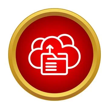Cloud computing uploading files to online storage Stock Illustration