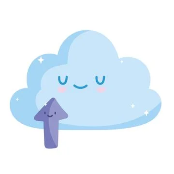 Cloud computing upward イラスト素材