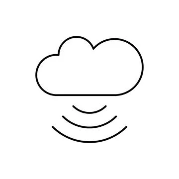 Cloud computing, users, SEO icon. Simple line, outline vector elements of Stock Illustration