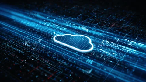 Cloud computing using artificial intelligence, 5g high-speed connection Stock Footage 229225484