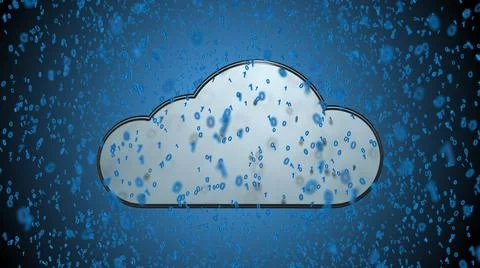 Cloud computing using artificial intelligence AI information technology - 3D  Stock Illustration