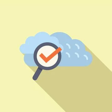 Cloud computing validation concept illustration Illustrazione stock