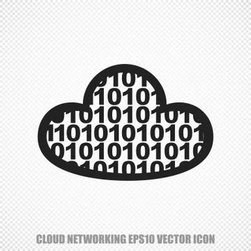 Cloud computing vector Cloud With Code icon. Modern flat design Stock Illustration